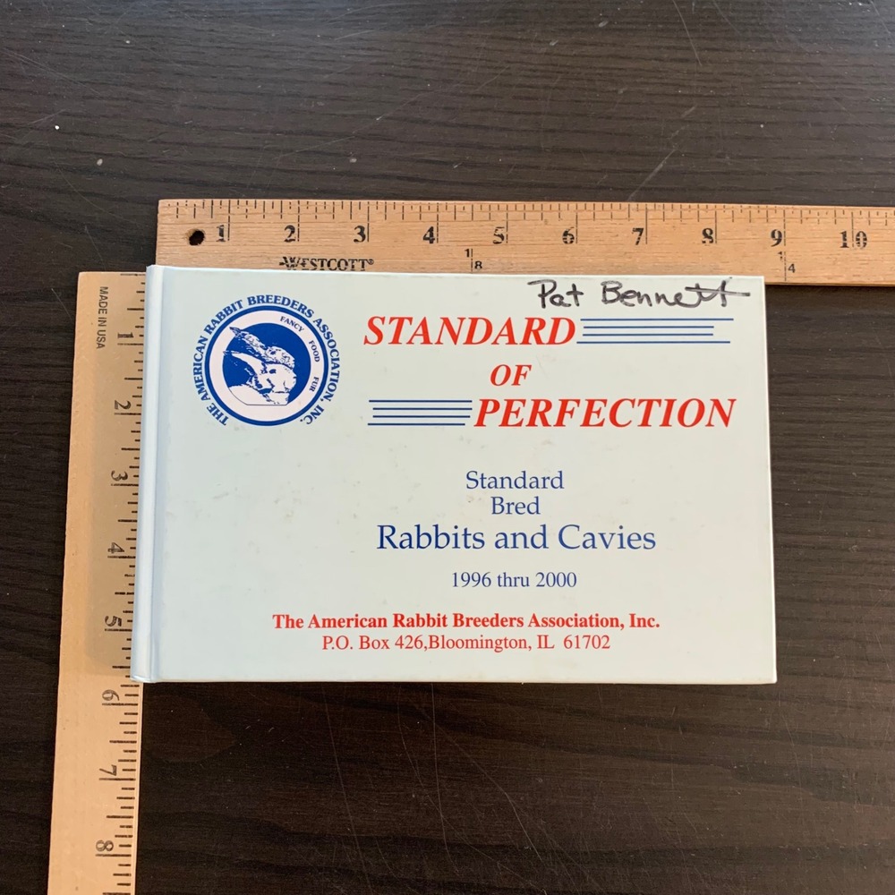 ARBA Standard of Perfection Rabbits and Cavies‎ 1996-2000 Hardcover Book